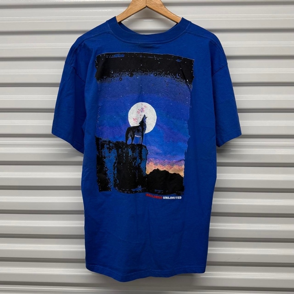 VTG 90's Marlboro Unlimited Wolf Promotional T-Shirt Size XL